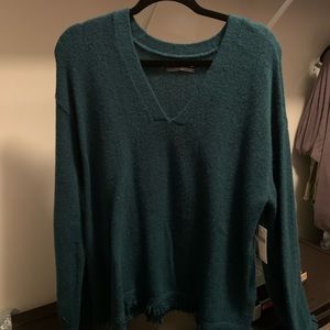 Anthropology green sweater. Never been worn size large. Super soft !